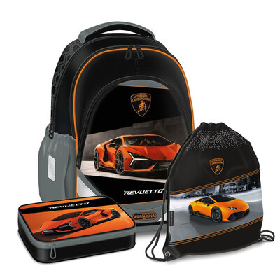 Lamborghini anatómiai iskolatáska szett  