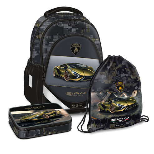 Lamborghini 2026 anatómiai iskolatáska szett  